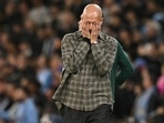 Manchester City's Spanish manager Pep Guardiola gestures on the touchline during the UEFA Champions League, round of 16 second leg football match between Manchester City and Real Madrid