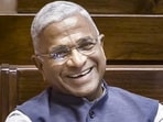 His speech came amid the retirement of 59 MPs from 20 states from the Rajya Sabha. (PTI picture)