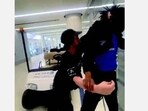 The Department of Justice has published this image, allegedly showing Thomas Bingham attacking the TSA agent at LAX.