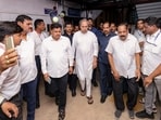 File photo: Biju Janata Dal (BJD) chief Naveen Patnaik, centre, visits SCB Medical College and Hospital in Cuttack, Odisha. File photo: Biju Janata Dal (BJD) chief Naveen Patnaik, centre, visits SCB Medical College and Hospital in Cuttack, Odisha.