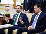 US Vice President JD Vance, left, and Marco Rubio, US secretary of state, during a meeting with US President Donald Trump and Micheal Martin, Ireland's prime minister, not pictured, in the Oval Office of the White House in Washington, DC, US, on Tuesday, March 17, 2026.