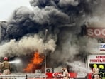 Efforts to bring the blaze under control are underway.