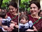 Nita Ambani played with a toddler during her visit to KIIT, Odisha