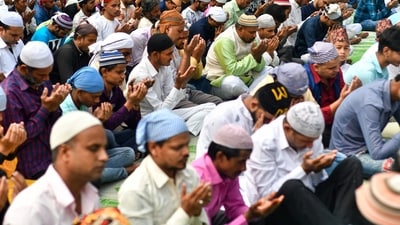 In view of US-Israel attack on Iran and the killing of Supreme Leader Ayatollah Khamenei, reports suggested that people had been urged to wear black armbands during Eid prayers as a mark of protest. (Photo for representation) (AFP)