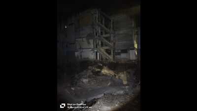Parts of the compound wall, gallery, and staircase structure gave way with reports of people being trapped inside the building. (HT) Parts of the compound wall, gallery, and staircase structure gave way with reports of people being trapped inside the building. (HT)