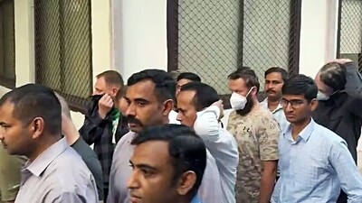 The six Ukranians were arrested from Delhi and Lucknow airports as part of a National Investigation Agency operation on March 13 (ANI video grab) The six Ukranians were arrested from Delhi and Lucknow airports as part of a National Investigation Agency operation on March 13 (ANI video grab)