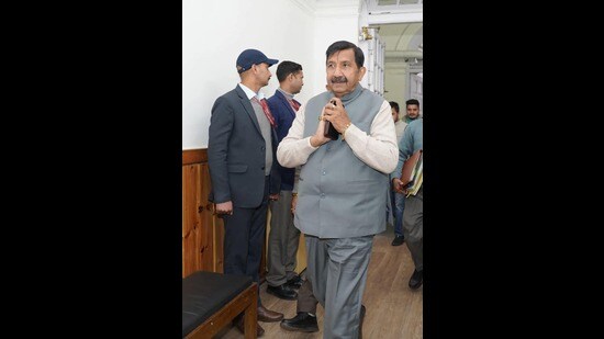 Himachal Pradesh deputy chief minister Mukesh Agnihotri during the assembly session in Shimla on Wednesday. (Deepak Sansta/HT)
