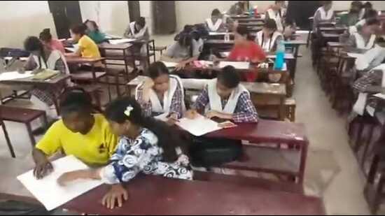 Seated on these same benches, teachers often complain of developing back and knee aches. (HT File Photo)