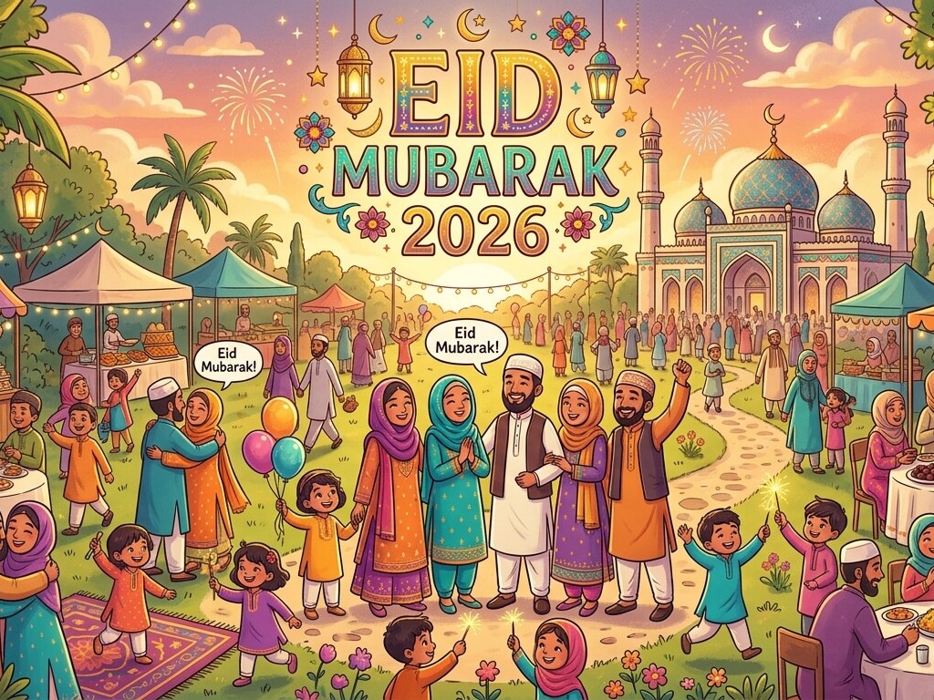 Eid Mubarak 2026: 300+ Chand Mubarak wishes, images, WhatsApp status, GIFs,  greetings to share on Eid ul-Fitr | Hindustan Times