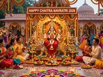 Happy Chaitra Navratri 2026: Celebrate Chaitra Navratri with joy, devotion, and positivity all around. (AI generated image)