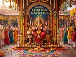Chaitra Navratri 2026 calendar: The Chaitra Navratri festival spans nine days, focusing on the nine forms of Maa Durga. (AI generated image)
