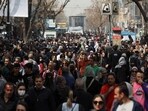 Iranian people walk at the Tehran Bazaar, ahead of Nowruz, the Iranian New Year, in Tehran, Iran March 16, 2025. Majid Asgaripour/WANA (West Asia News Agency) via REUTERS