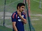 Gautam Gambhir in a net session. Gautam Gambhir in a net session.
