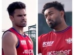 Arjun Tendulkar, left and Rishabh Pant Arjun Tendulkar, left and Rishabh Pant