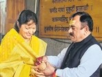 On Thursday, activist Anjali Damania posted a picture of MSCW chief Rupali Chakankar with Ashok Kharat on X. (Anjali Damania/X)