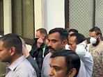 Six foreigners, accused of illegally entering Mizoram, then Myanmar, to contact and train ethnic war groups associated with Indian insurgent groups, at the Patiala House Court (ANI Video Grab) Six foreigners, accused of illegally entering Mizoram, then Myanmar, to contact and train ethnic war groups associated with Indian insurgent groups, at the Patiala House Court (ANI Video Grab)