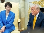 Donald Trump and Sanae Takaichi, Japan's prime minister, during a meeting in the Oval Office on Thursday.