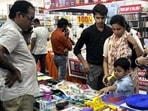 The Lucknow Book Fair offers a wide selection of books, literary discussions, book launches and cultural performances. (HT file)