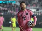 Lionel Messi carries the match ball for Inter Miami.