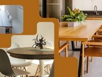 A round and rectangular dining table placed side by side, highlighting how each shape changes seating, movement, and dining room layout.(Pexels.com)