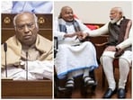 L: Congress president Mallikarjun Kharge | R: Former prime minister HD Deve Gowda with PM Narendra Modi L: Congress president Mallikarjun Kharge | R: Former prime minister HD Deve Gowda with PM Narendra Modi