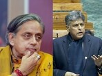 Shashi Tharoor, Manish Tewari have supported government's stance on Iran war. (PTI/ANI)