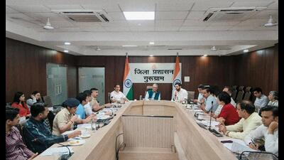 During the meeting on Thursday. (HT) During the meeting on Thursday. (HT)