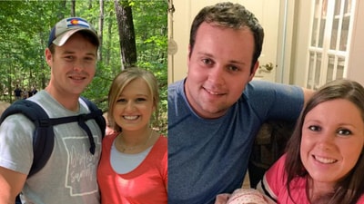 Joseph and Kendra Duggar (L) and Josh and Anna Duggar. (Josh Duggar on X and littleduggarfamily on Instagram) Joseph and Kendra Duggar (L) and Josh and Anna Duggar. (Josh Duggar on X and littleduggarfamily on Instagram)