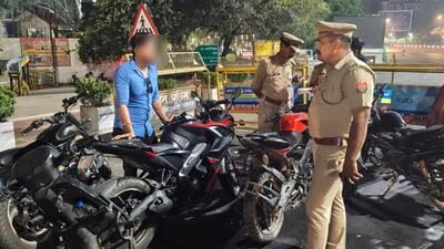Police seized high-end bikes during a two-day drive in Lucknow. (Sourced)