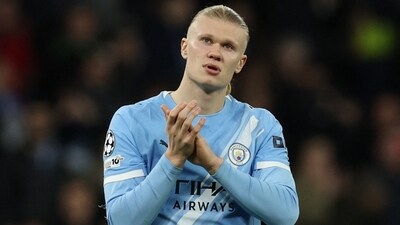 Manchester City's Erling Haaland has become a key investor in Norway chess. (REUTERS)