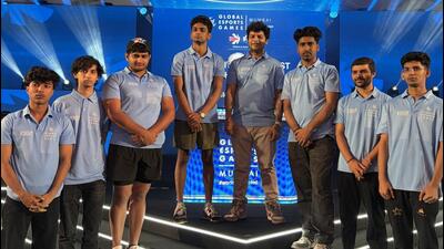 The Indian team for the fourth edition of the Global Esports Games being held in Mumbai. (HT Photo) The Indian team for the fourth edition of the Global Esports Games being held in Mumbai. (HT Photo)