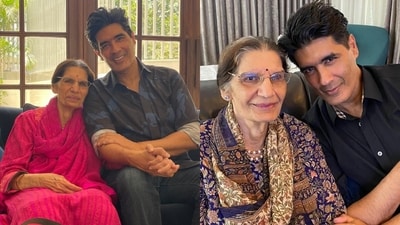 Manish Malhotra with his mother, Sudarshan Manish Malhotra with his mother, Sudarshan