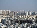 A view of highrise buildings at new sectors near Dwarka Expressway. (Parveen Kumar/HT Photo)
