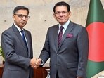 High Commissioner of India to Bangladesh, Pranay Verma, pays a courtesy call on Foreign Minister of Bangladesh, Dr Khalilur Rahman, in Dhaka on Sunday.