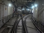 Mumbai, India. Sep 24, 2024: First look at newly constructed Metro Line 3, also known as the Aqua Line, ahead of the inauguration of Mumbai's first underground Metro. Mumbai, India. Sep 24, 2024. (Photo by Raju Shinde/HT Photo) (Hindustan Times) Mumbai, India. Sep 24, 2024: First look at newly constructed Metro Line 3, also known as the Aqua Line, ahead of the inauguration of Mumbai's first underground Metro. Mumbai, India. Sep 24, 2024. (Photo by Raju Shinde/HT Photo) (Hindustan Times)