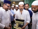 TVK chief and actor Vijay participates in the party's Iftar gathering at Mamallapuram, Chengalpattu district of Tamil Nadu. (PTI)