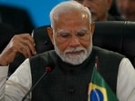 Prime Minister Narendra Modi attends a plenary session of the BRICS summit in Rio de Janeiro on July 7, 2025. (AFP)