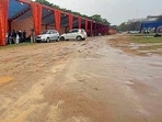 Rain dampens preparation for Kisan Mela at PAU campus on Thursday. The event is scheduled to commence on Friday. (Gurpreet Singh/HT) Rain dampens preparation for Kisan Mela at PAU campus on Thursday. The event is scheduled to commence on Friday. (Gurpreet Singh/HT)
