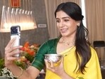 Samantha Ruth Prabhu showed off her Ugadi pachadi to Raj Nidimoru over video call. 