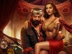 Sanjay Dutt and Nora Fatehi in a still from Sarke Chunar Teri Sarke from KD. 