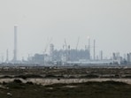 FILE PHOTO: QatarEnergy's liquefied natural gas (LNG) production facilities, amid the U.S.-Israeli conflict with Iran, in Ras Laffan Industrial City, Qatar March 2, 2026. REUTERS/Stringer/File Photo