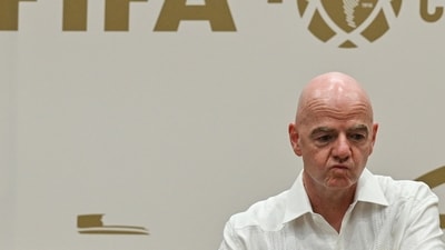 FIFA President Gianni Infantino gestures. (AFP) FIFA President Gianni Infantino gestures. (AFP)