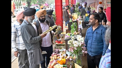 Farmers from all over the Punjab at Kisan mela orgainsed by Punjab Agricultural University, in Ludhiana on Friday. (HT Photo) Farmers from all over the Punjab at Kisan mela orgainsed by Punjab Agricultural University, in Ludhiana on Friday. (HT Photo)