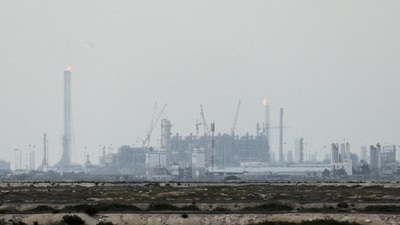 FILE PHOTO: QatarEnergy's liquefied natural gas (LNG) production facilities, amid the U.S.-Israeli conflict with Iran, in Ras Laffan Industrial City, Qatar March 2, 2026. REUTERS/Stringer/File Photo (REUTERS)