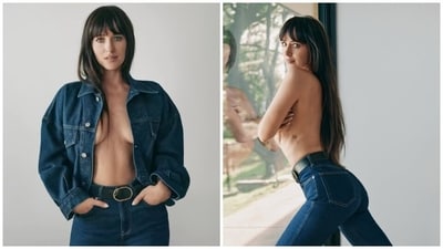 Dakota Johnson shows off her killer body in Calvin Klein photoshoot. Dakota Johnson shows off her killer body in Calvin Klein photoshoot.