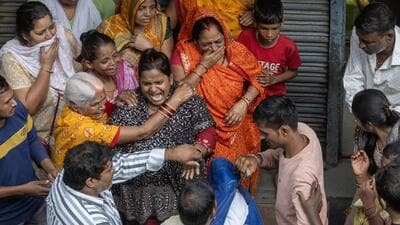 An eight-year-old boy died after falling into a water-filled construction pit in Malad East on Thursday evening at (Satish Bate/Hindustan Times) An eight-year-old boy died after falling into a water-filled construction pit in Malad East on Thursday evening at (Satish Bate/Hindustan Times)
