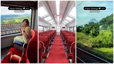 Radhika Nomllers travelled from Mumbai to Lonavala on the Vistadome train, where the ticket cost her just  ₹700. (Radhika Nomllers, HT File Photo)