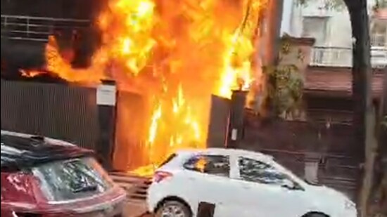 Officials said that the building was being run as a guest house. (HT)