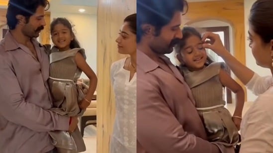 Vijay Rashmika: లడ్డూలు పెట్టిర్రు.. అన్నదానం పెట్టిర్రు..: ఆ వైరల్ పాపను ఇంటికి పిలిచిన విజయ్, రష్మిక.. వీడియో వైరల్