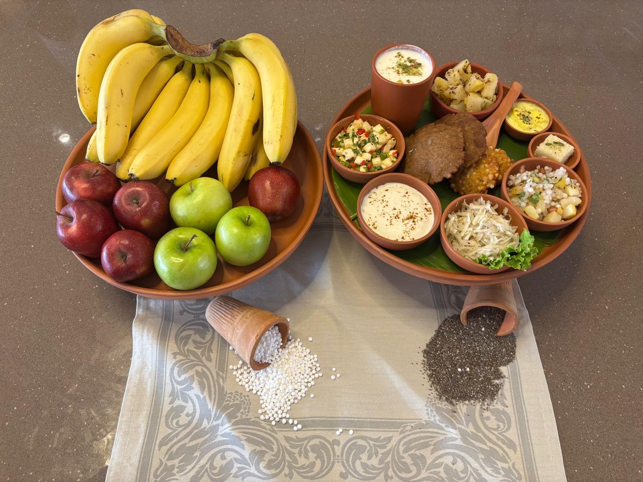 Fruits and Satvik Thali at The Aviaan in Lucknow (Photo: HT) Fruits and Satvik Thali at The Aviaan in Lucknow (Photo: HT)